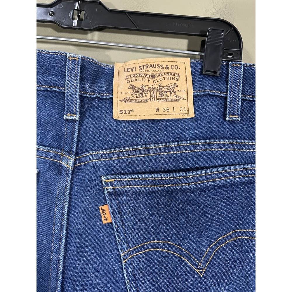 Vintage 90s Levi's 517 Orange Tab USA Made Mens Jeans 36x31 Fits 34x30 Bootcut